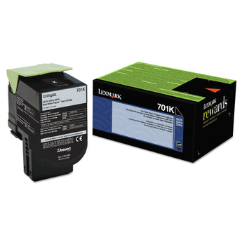 LEXMARK INT'L, INC. 70C10K0 Return Program Toner, 1,000 Page-Yield, Black