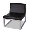 ALERA Alera Ispara Series Armless Chair, 26.57" x 30.71" x 31.1", Black Seat, Black Back, Silver Base