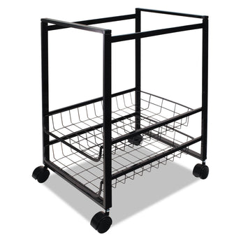 ADVANTUS CORPORATION Mobile File Cart with Sliding Baskets, Metal, 2 Drawers, 1 Bin, 12.88