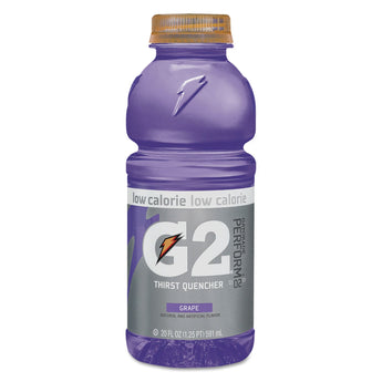 PEPSICO G2 Perform 02 Low-Calorie Thirst Quencher, Grape, 20 oz Bottle, 24/Carton