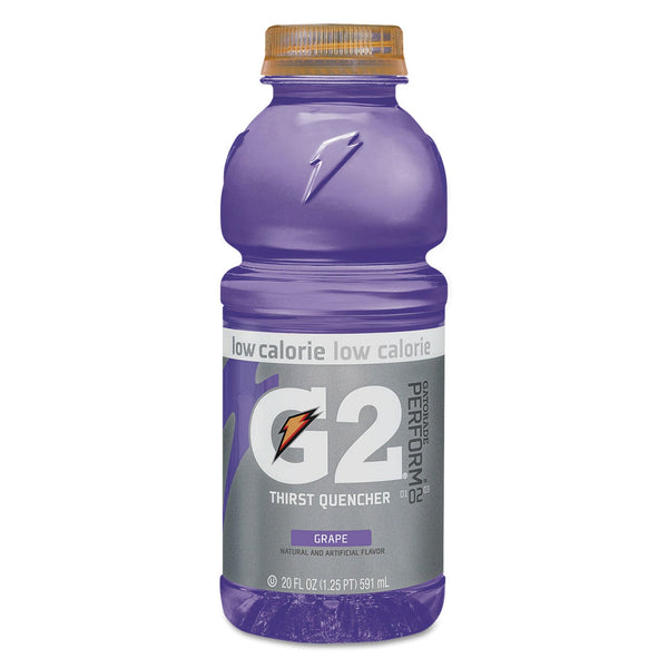 PEPSICO G2 Perform 02 Low-Calorie Thirst Quencher, Grape, 20 oz Bottle, 24/Carton