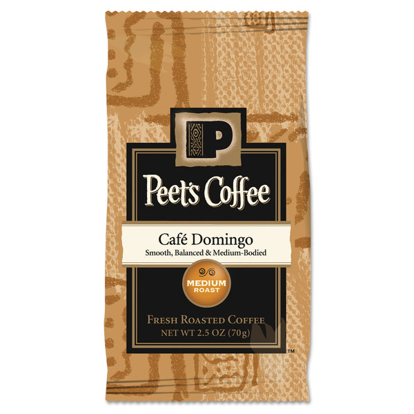 PEETS Coffee Portion Packs, Cafe Domingo Blend, 2.5 oz Frack Pack, 18/Box