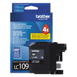 BROTHER INTL. CORP. LC109BK Innobella Super High-Yield Ink, 2,400 Page-Yield, Black