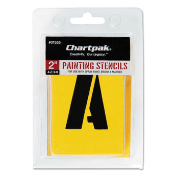 Chartpak® Professional Lettering Stencils, Painting Stencil Set, A-Z Set/0-9, 2