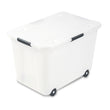 ADVANTUS CORPORATION Rolling 15-Gal. Storage Box, Letter/Legal Files, 23.75" x 15.75" x 15.75", Clear