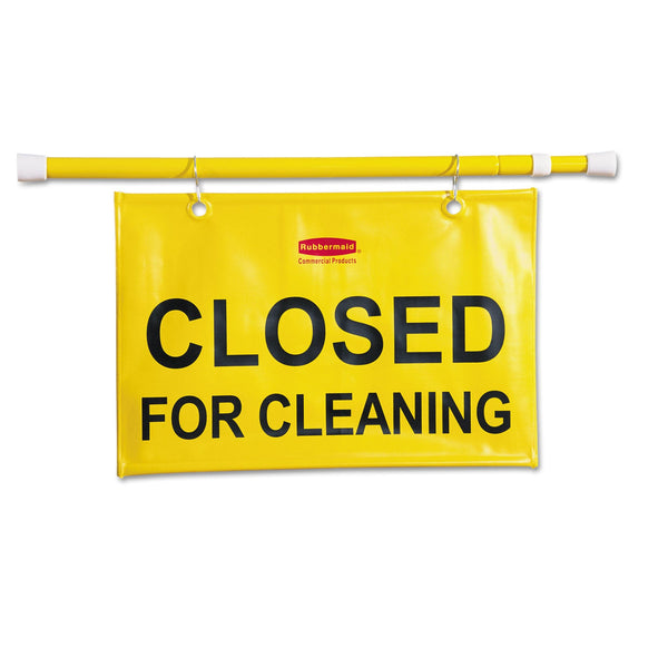 RUBBERMAID COMMERCIAL PROD. Site Safety Hanging Sign, 50 x 1 x 13, Yellow