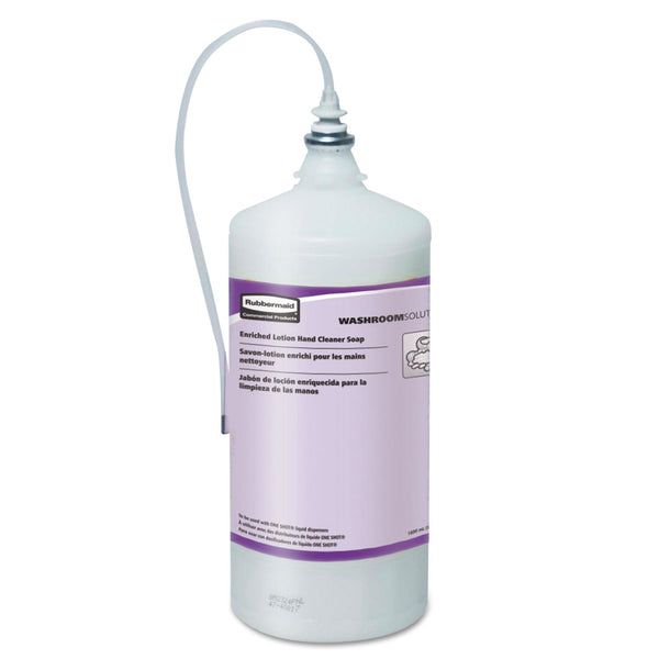 RUBBERMAID COMMERCIAL PROD. One Shot Green Certified Lotion Soap Refill, Honeysuckle, 1,600 mL, 4/Carton