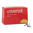 UNIVERSAL OFFICE PRODUCTS Thumb Tacks, Steel, Silver, 0.31", 100/Box