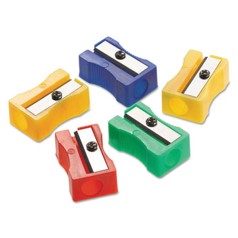 ACME UNITED CORPORATION One-Hole Manual Pencil Sharpeners, 4 x 2 x 1, Assorted Colors, 24/Pack