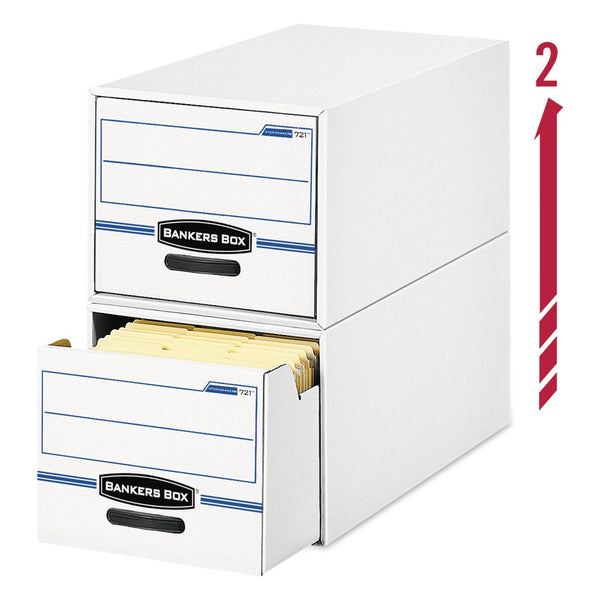 FELLOWES MFG. CO. STOR/DRAWER Basic Space-Savings Storage Drawers, Letter Files, 14" x 25.5" x 11.5", White/Blue, 6/Carton