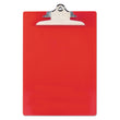 Saunders Recycled Plastic Clipboard with Ruler Edge, 1" Clip Capacity, Holds 8.5 x 11 Sheets, Red