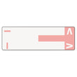 Smead™ AlphaZ Color-Coded First Letter Combo Alpha Labels, I/V, 1.16 x 3.63, Pink/White, 5/Sheet, 20 Sheets/Pack