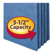 Smead™ Colored File Pockets, 3.5" Expansion, Legal Size, Blue