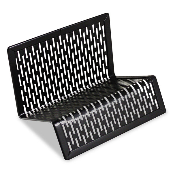 ARTISTIC LLC Urban Collection Punched Metal Business Card Holder, Holds 50 2 x 3.5 Cards, Perforated Steel, Black