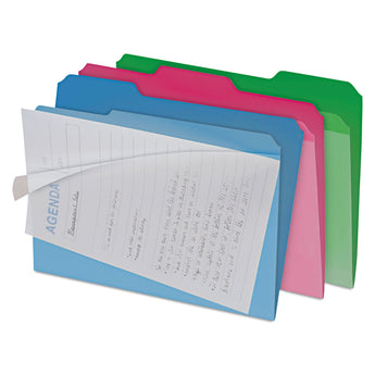 IDEASTREAM CONSUMER PRODUCTS Clear View Interior File Folders, 1/3-Cut Tabs: Assorted, Letter Size, Assorted Colors, 6/Pack