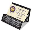 ARTISTIC LLC Urban Collection Punched Metal Business Card Holder, Holds 50 2 x 3.5 Cards, Perforated Steel, Black