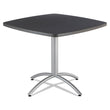 ICEBERG ENTERPRISES CafeWorks Cafe-Height Table, Square, 36" x 36" x 30", Graphite Granite/Silver