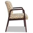 ALERA Alera Reception Lounge WL Series Guest Chair, 24.21" x 24.8" x 32.67", Tan Seat, Tan Back, Mahogany Base