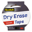 Scotch® Dry Erase Tape, 3" Core, 1.88" x 5 yds, White