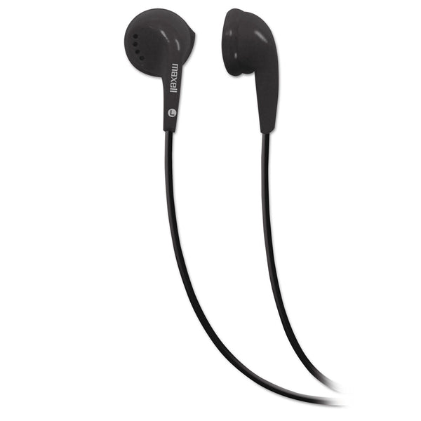 MAXELL CORP. OF AMERICA EB-95 Stereo Earbuds, 3 ft Cord, Black