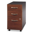 BUSH INDUSTRIES Series C Mobile Pedestal File, Left/Right, 3-Drawers: Box/Box/File, Legal/Letter/A4/A5, Cherry/Gray, 15.75" x 20.25" x 27.88"