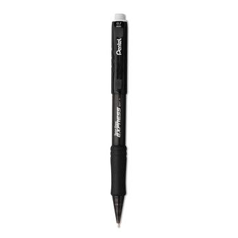 PENTEL OF AMERICA Twist-Erase EXPRESS Mechanical Pencil, 0.7 mm, HB (#2), Black Lead, Black Barrel, Dozen
