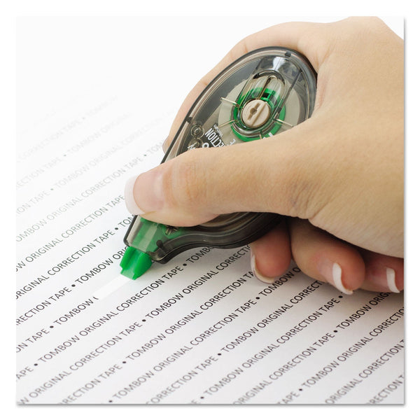 AMERICAN TOMBOW INC. MONO Correction Tape, Non-Refillable, Gray/Clear Applicator, 0.17" x 394", White Tape, 2/Pack