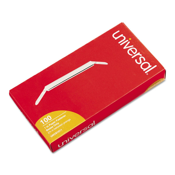 Two-Piece Two-Prong Paper Fastener Bases, 1" Capacity, 2.75" Center to Center, Silver, 100/Box Flipcost Flipcost