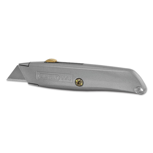 STANLEY BOSTITCH Classic 99 Utility Knife with Retractable Blade, 6" Die Cast Handle, Gray