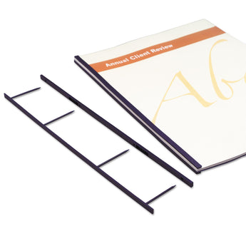 ACCO BRANDS, INC. VeloBind Reclosable Spines, 200 Sheet Capacity, Black, 25/Pack