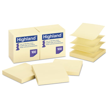 Highland™ Self-Stick Pop-up Notes, 3