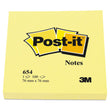 3M/COMMERCIAL TAPE DIV. Original Pads in Canary Yellow, 3" x 3", 100 Sheets/Pad, 12 Pads/Pack