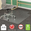 DEFLECTO CORPORATION SuperMat Frequent Use Chair Mat for Medium Pile Carpet, 45 x 53, Wide Lipped, Clear