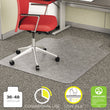DEFLECTO CORPORATION EconoMat Occasional Use Chair Mat, Low Pile Carpet, Flat, 36 x 48, Lipped, Clear