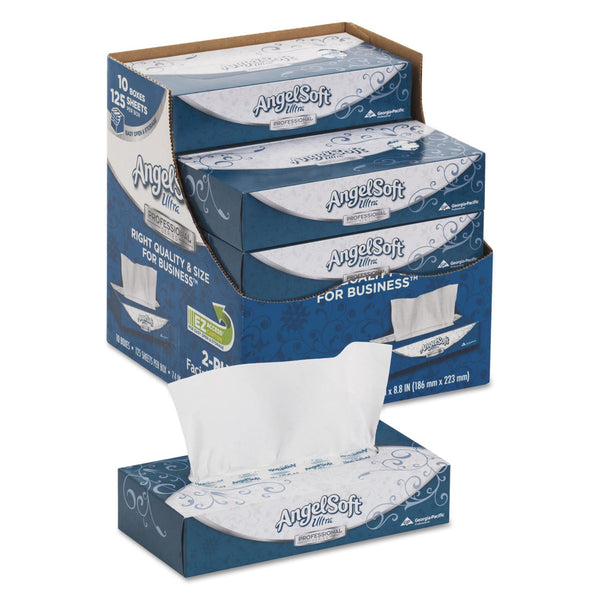 GEORGIA PACIFIC ps Ultra Facial Tissue, 2-Ply, White, 125 Sheets/Box, 10 Boxes/Carton