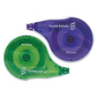 SANFORD DryLine Correction Tape, Non-Refillable, Green/Purple Applicators, 0.17" x 472", 10/Pack