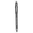 SANFORD FlexGrip Elite Ballpoint Pen, Retractable, Fine 0.8 mm, Black Ink, Black Barrel, Dozen