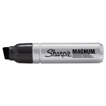 SANFORD Magnum Permanent Marker, Broad Chisel Tip, Black, Dozen