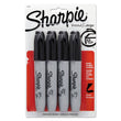 Sharpie® Chisel Tip Permanent Marker, Medium Chisel Tip, Black, 4/Pack