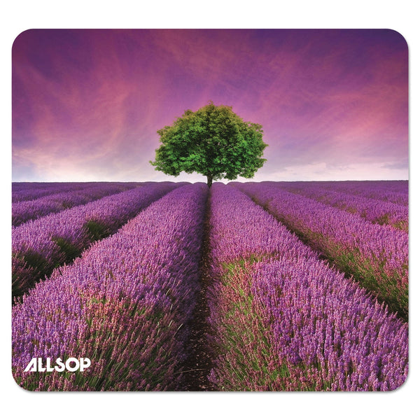 ALLSOP, INC. Naturesmart Mouse Pad, 8.5 x 8, Lavender Field Design