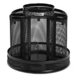 ROLODEX Wire Mesh Spinning Desk Sorter, 8 Compartments, Steel Mesh, 6.5" Diameter x 6.5"h, Black