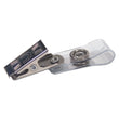 ADVANTUS CORPORATION Badge Straps with Clips, 0.38" x 2.75", Clear, 100/Box