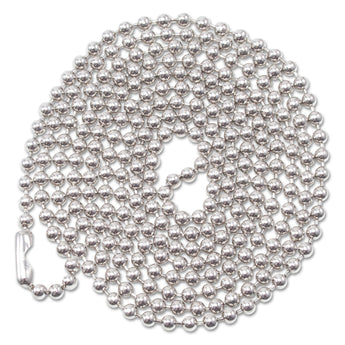 ADVANTUS CORPORATION ID Badge Holder Chain, Metal Ball Chain Fastener, 36