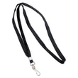 ADVANTUS CORPORATION Deluxe Lanyards, Metal J-Hook Fastener, 36" Long, Black, 24/Box