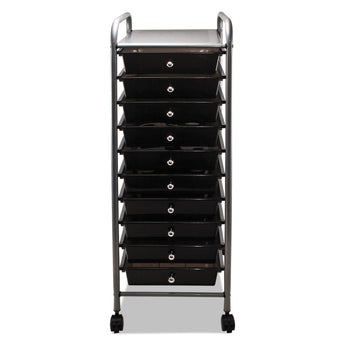 ADVANTUS CORPORATION Portable Drawer Organizer, Metal, 1 Shelf, 10 Drawers, 13