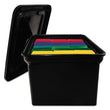 ADVANTUS CORPORATION File Tote with Lid, Letter/Legal Files, 14.25" x 18" x 10.88", Black