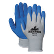 MCR SAFETY Memphis Flex Seamless Nylon Knit Gloves, Large, Blue/Gray, Dozen