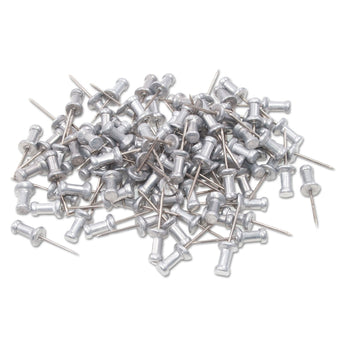 ADVANTUS CORPORATION Aluminum Head Push Pins, Aluminum, Silver, 0.63