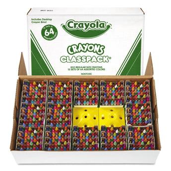 BINNEY & SMITH / CRAYOLA Classpack Regular Crayons, Assorted, 13 Caddies, 832/Box