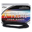 ALLIANCE RUBBER X-Treme Rubber Bands, Size 117B, 0.08" Gauge, Black, 1 lb Box, 200/Box